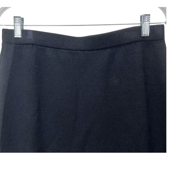 St John Collection Black Santana Knit Skirt MEDIUM Knee Length - Picture 2 of 5